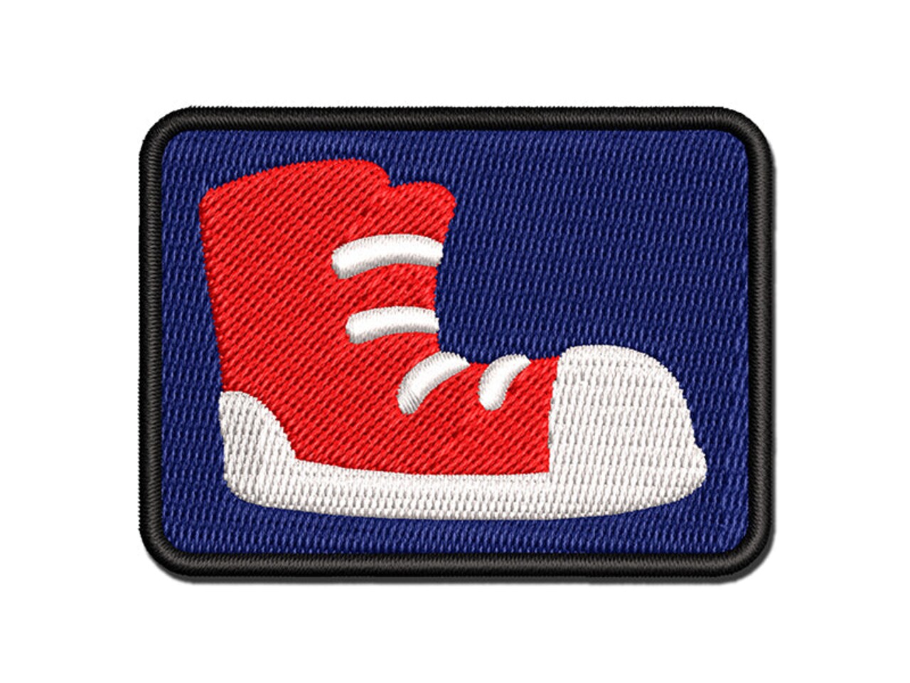 Sneaker Shoe High Top Laces Multi-Color Embroidered Iron-On or Hook & Loop Patch Applique